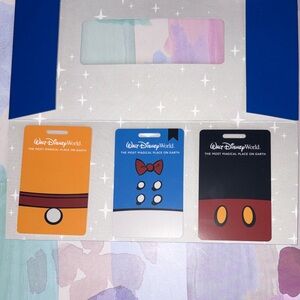 Walt Disney World Themed luggage tags — Mickey, Donald & Pluto Styles
